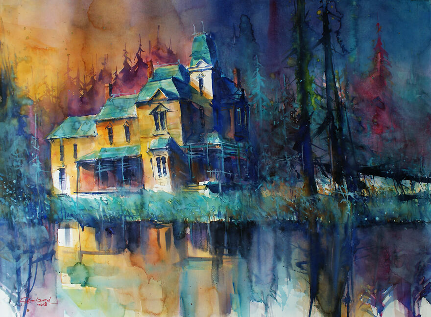 My Watercolors Show The Beauty Of Abandoned Places