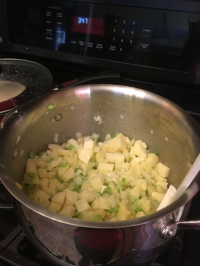 My Cheesy Potato Soup. (This Clearly Isn’t The Finished Product)