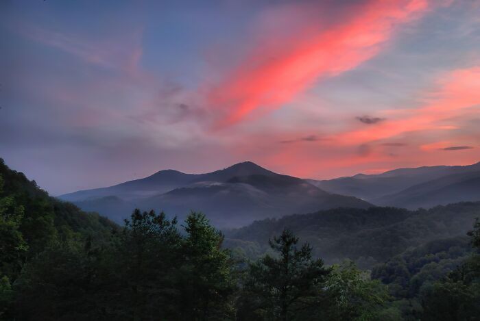 Sunset In The Smoky Mountains