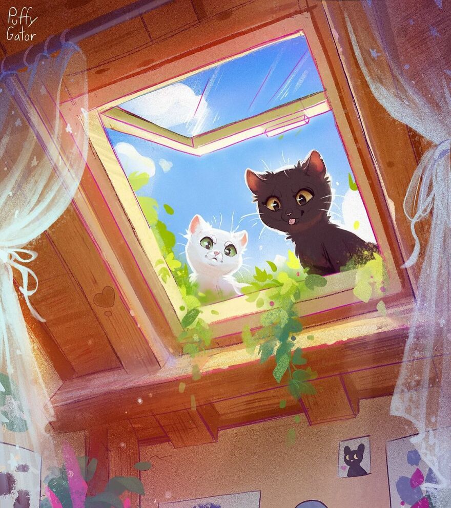Cute-Animal-Illustrations-Puffygator-Nana-Key
