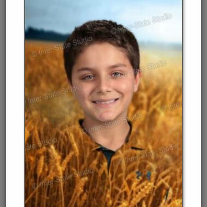 When Your Sweet Boy Wears His Favorite Green Underarmour Shirt To School For Picture Day! Green Screen Fail!..