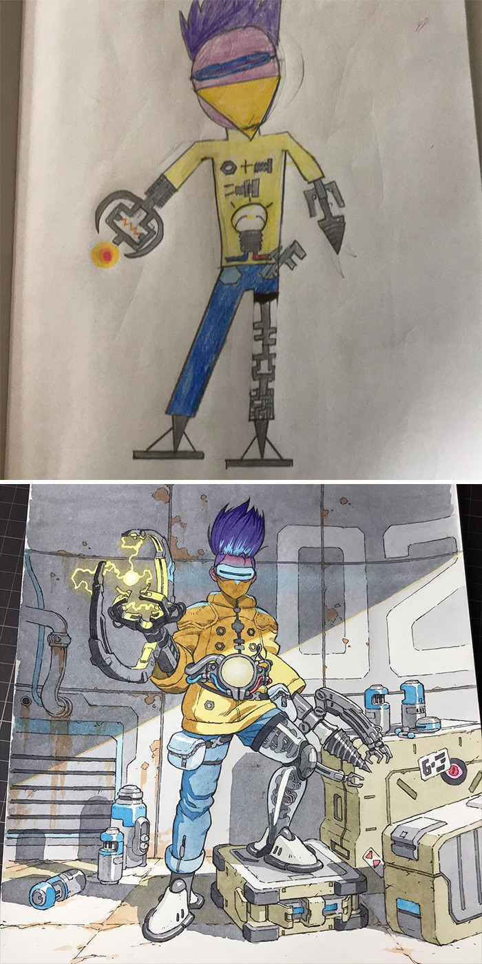 Father Transformed The Drawings Of Incredible Children Animes