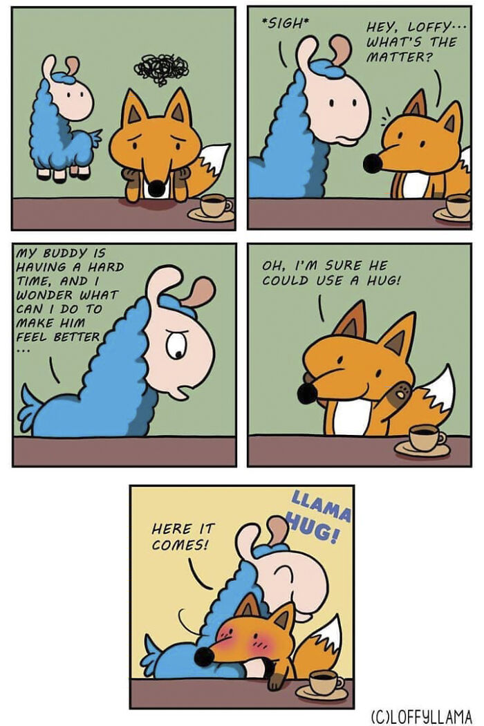 I Created A Wholesome Comic Series Featuring A Blue Llama(15 Pics)
