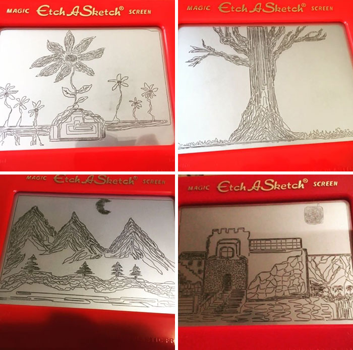 I Can Draw On The Etch-A-Sketch Better Than I Can On Paper (19 Pics)