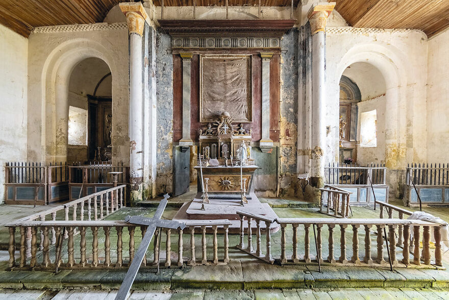 The Floored Prayer / 11th, 15th, 16th, And 18th-Century Chapel, France, Occitanie Region