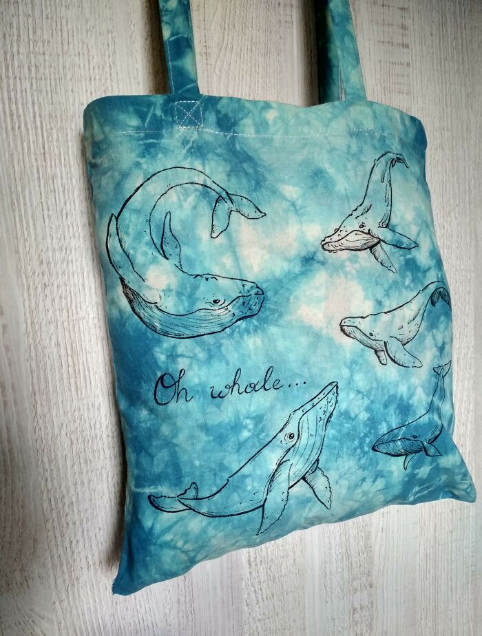 Oh Whale... A Blue Totobag I Made To Give Up Plastic Bags.