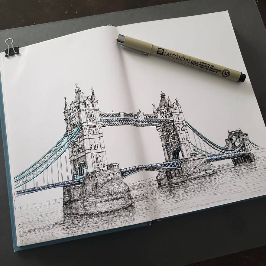 Tower Bridge In London, England