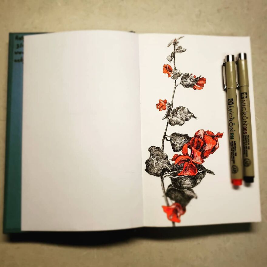 Flowers In Ink