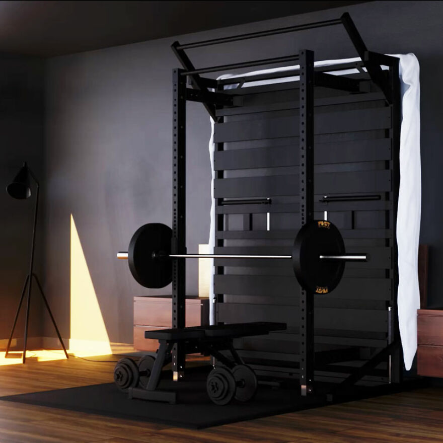 We Made A Bed That Turns Into A Home Gym In Just Seconds We Made A Bed That Turns Into A Home Gym In Just Seconds