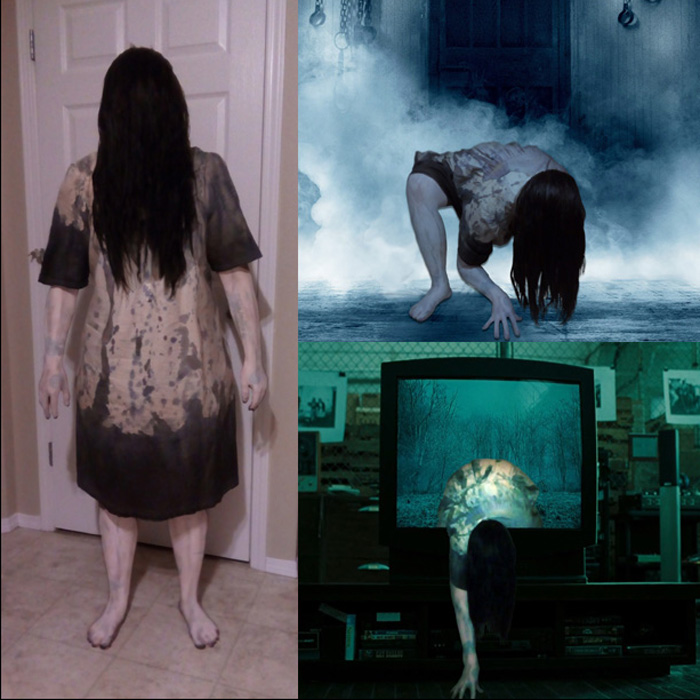 Samara From The Ring... Sewed And Dyed The Costume Myself :) Now I'm Stuck With Black Hair For A Few Weeks.