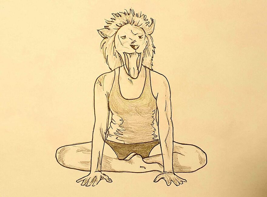 I Put Animal Heads On Fitting Yoga Poses