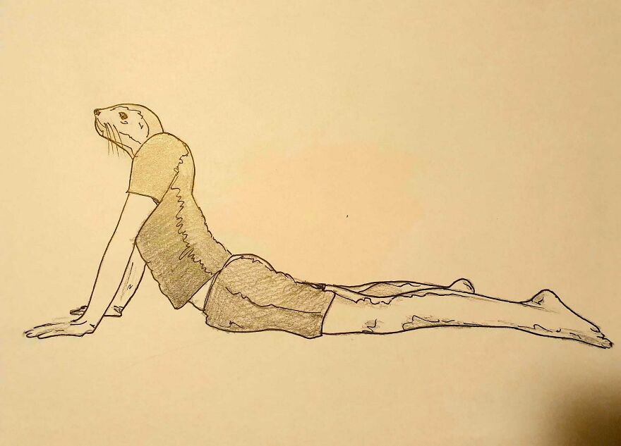 I Put Animal Heads On Fitting Yoga Poses