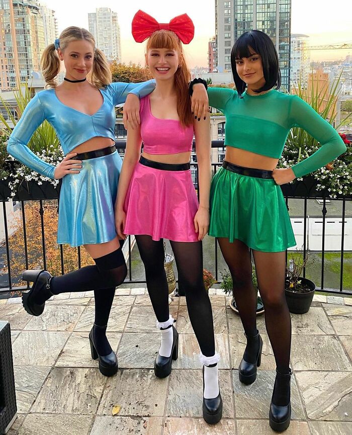 Lili Reinhart, Madelaine Petsch, And Camila Mendes As Powerpuff Girls