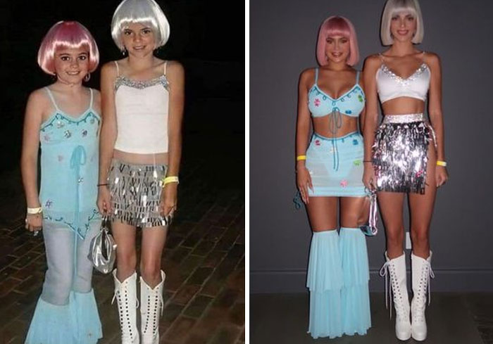 Kendall And Kylie Jenner As They Recreated Their Childhood Halloween Outfits