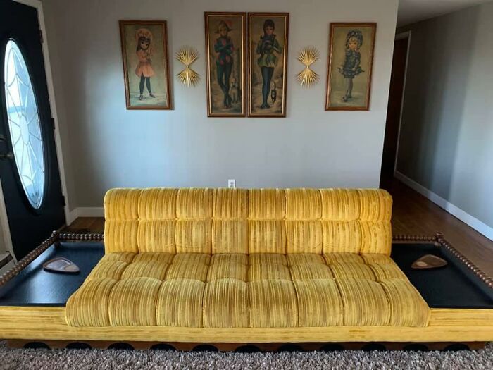 Since Everyone Is Posting Their Cool Secondhand Couch. Here Is Ours Got This Beauty About 2 Years Ago At A Local Thrift Shop