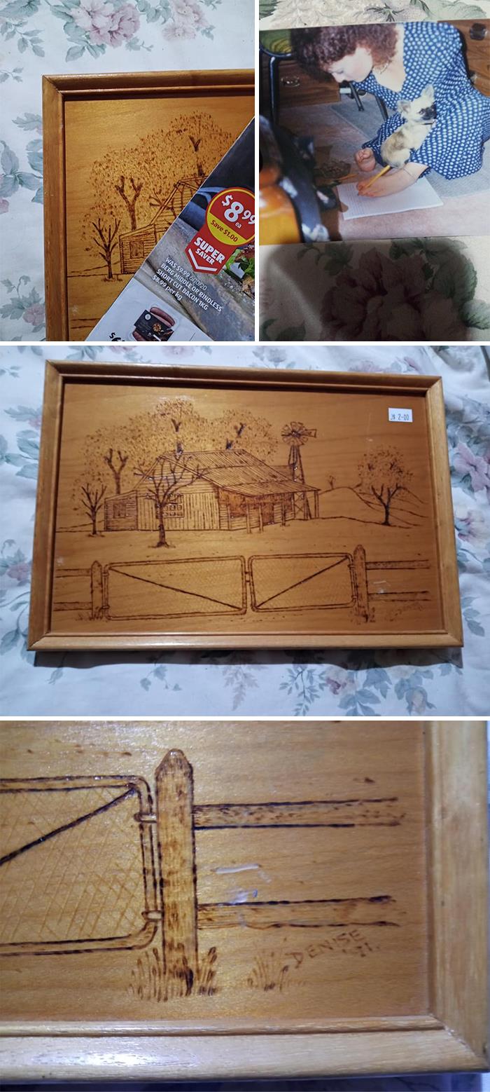 So This Happened Today.. I Work For A Major 2nd Hand Store In Australia, This Morning While Opening Up The Store I Stumbled Across The Corner Of This Woodburning Sticking Out