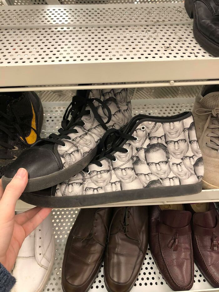 These Terrifying Jeff Goldblum Shoes Can Be Yours At Value Village (Canadian Version Of Savers)