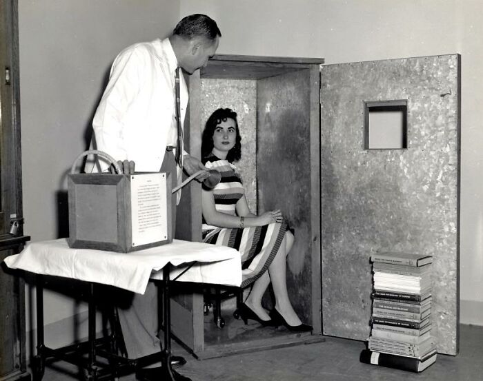 Orgone Accumulator, A Device Sold In The 1950s To Allow A Person Sitting Inside To Attract Orgone, A Massless 'Healing Energy'. The Fda Noted That One Purchaser, A College Professor, Knew It Was "Phony" But Found It "Helpful Because His Wife Sat Quietly In It For Four Hours Every Day."