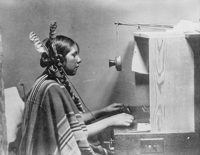 Helen, An American Indian Telephone And Switchboard Operator, Montana, 1925