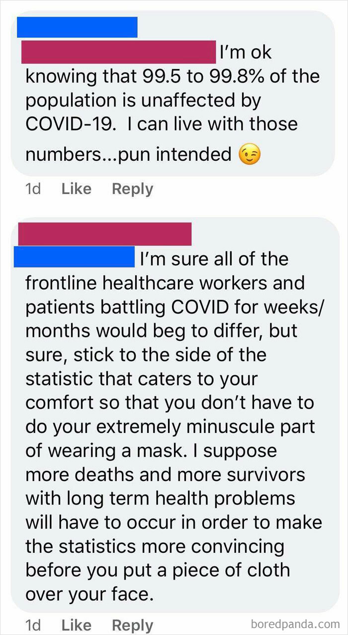 Anti-Masker “Can Live” With The Number Of People Battling/Dying From Covid-19.