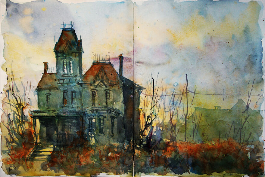 My Watercolors Show The Beauty Of Abandoned Places