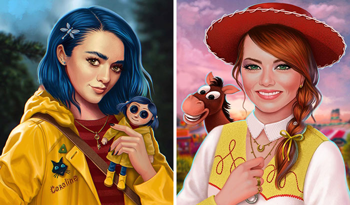 Artist Shows Which Popular Animated Characters Your Favorite Celebrities Should Be (30 Pics)