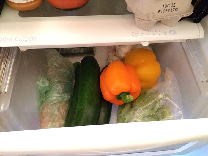 Produce bins in fridges are full of germs