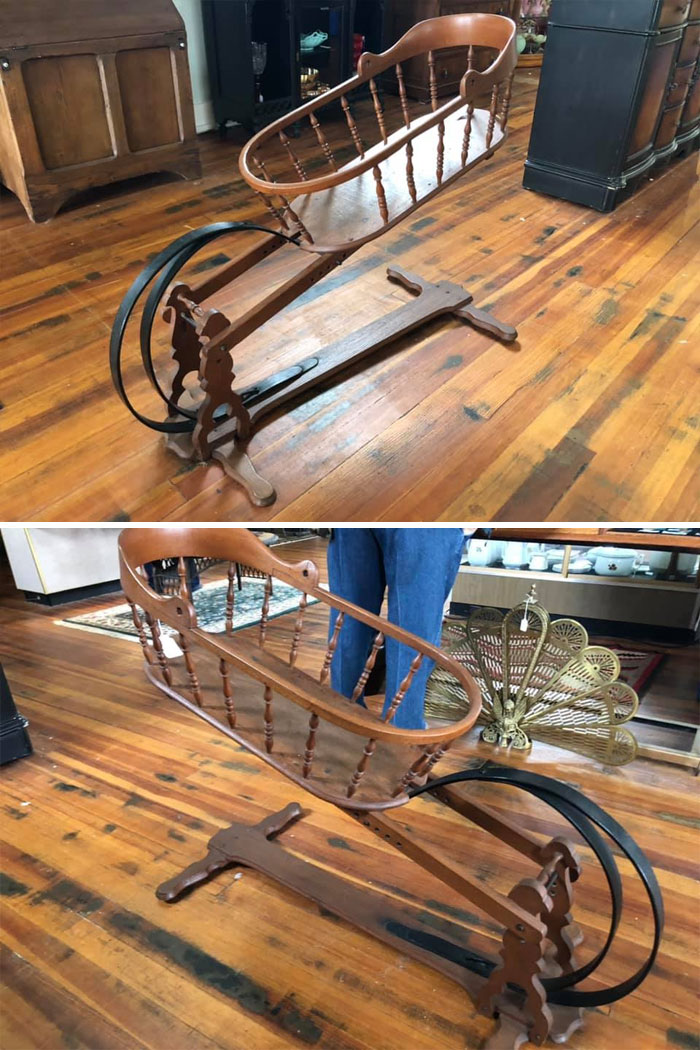 Never Seen One Like This; Someone Called It A Baby Launcher. Found In An Antique Store In Piqua, Oh. It Still Waits Here For It’s New Home.