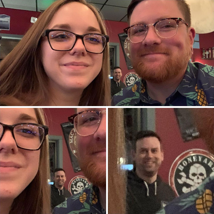 Thanks For The Chuckle Random Guy Who Photobombed Me And My Girl On A Date