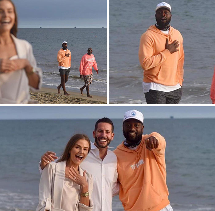 Dwayne Wade Accidentally Photobombing A Proposal