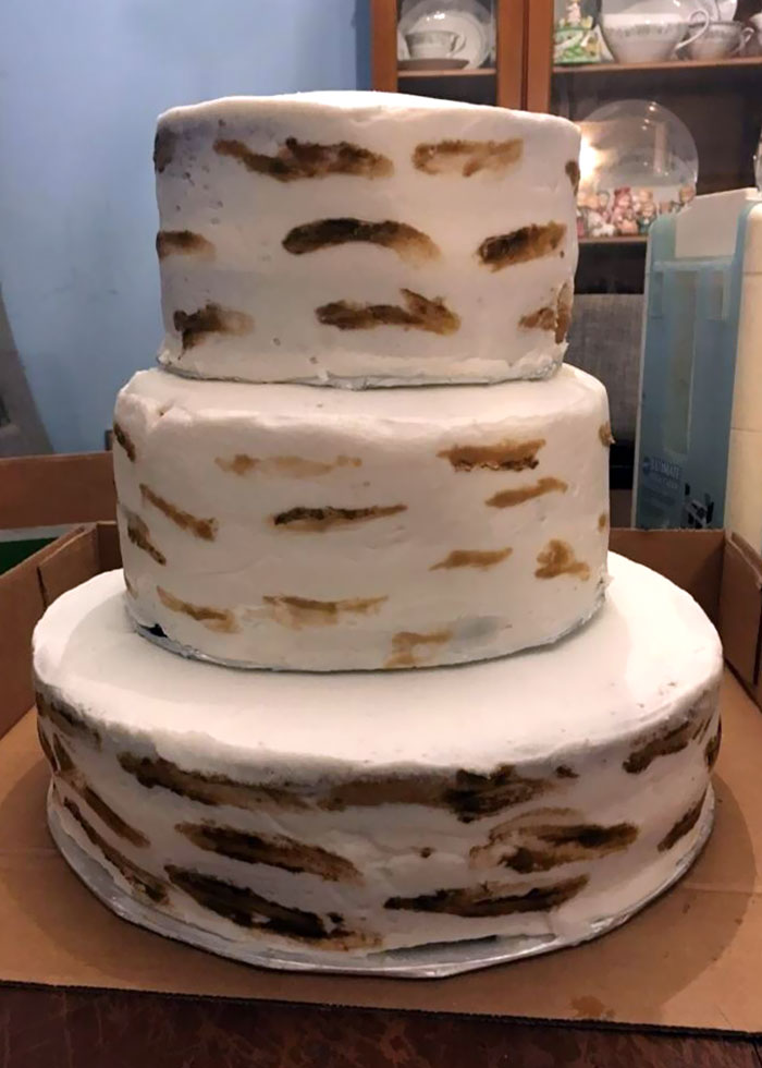 Poop Smeared Wedding Cake
