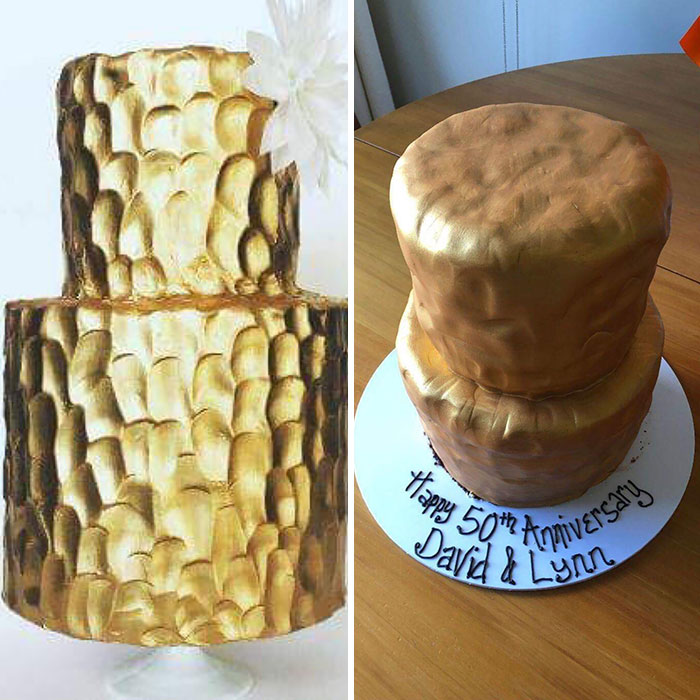 My Friend Recently Ordered A Cake For Her Parents’ 50th Wedding Anniversary. She Was Very Disappointed And They Ended Up Not Charging Her For The Cake