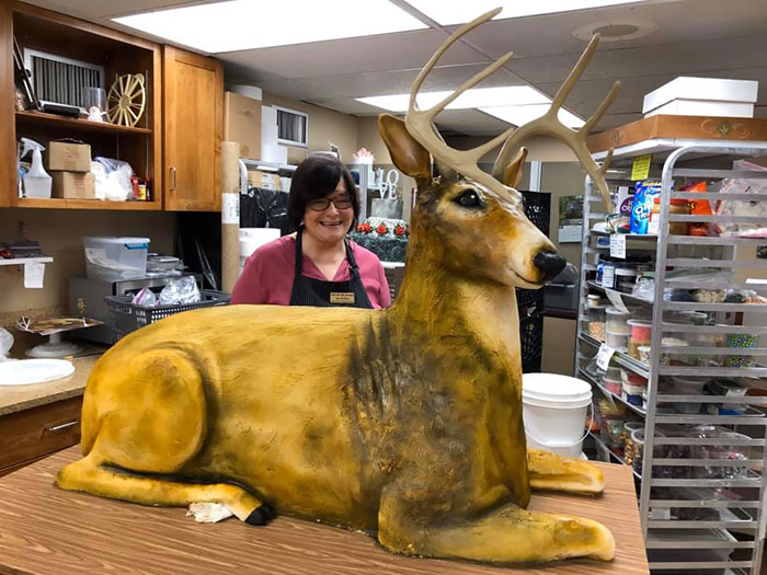 A Bakery In East Earl, PA., Crafted A Life-Size, Deer-Shaped Wedding Cake