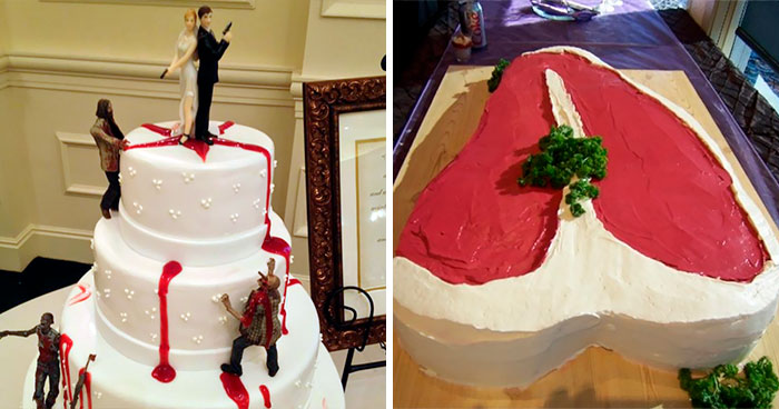 40 Times People Questioned If These Wedding Cakes Were The Right Choice For The Big Day