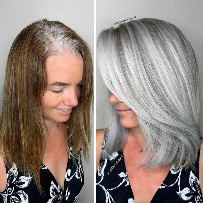 Gray Hair Makeover