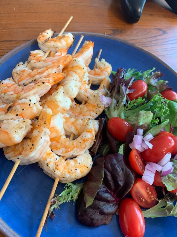Grilled Shrimp And Salad