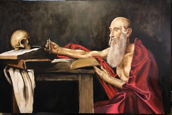 My Own Version Of Caravaggio’s St. Jerome