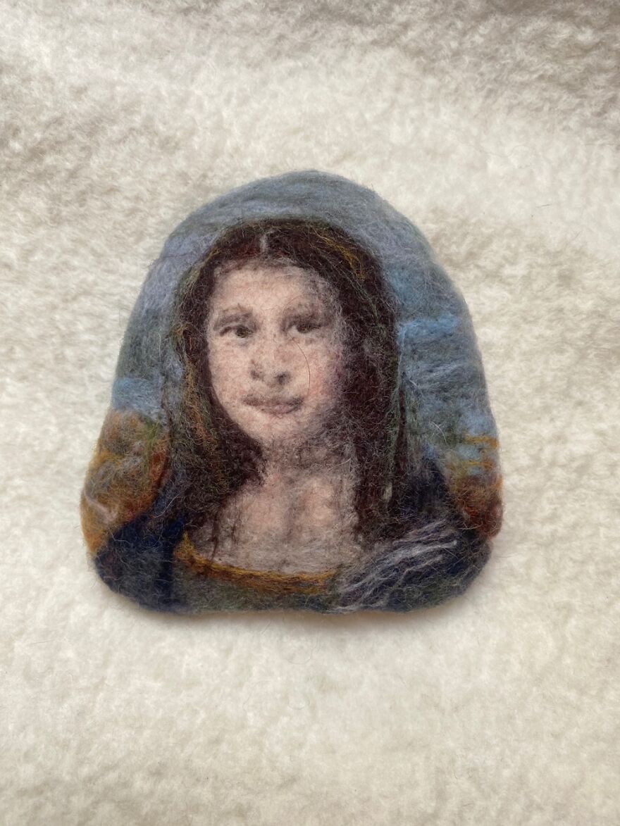 Recreating Art With Wool- Mona Lisa Recreating Art With Wool- Mona Lisa