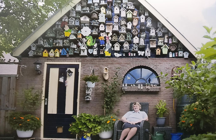 My Grandma With Her Birdhouse Collection