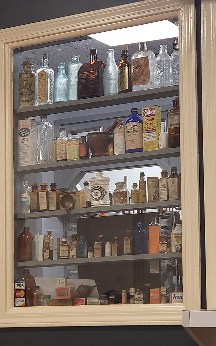 Local Pharmacy Has A Display Of Antique Medicines