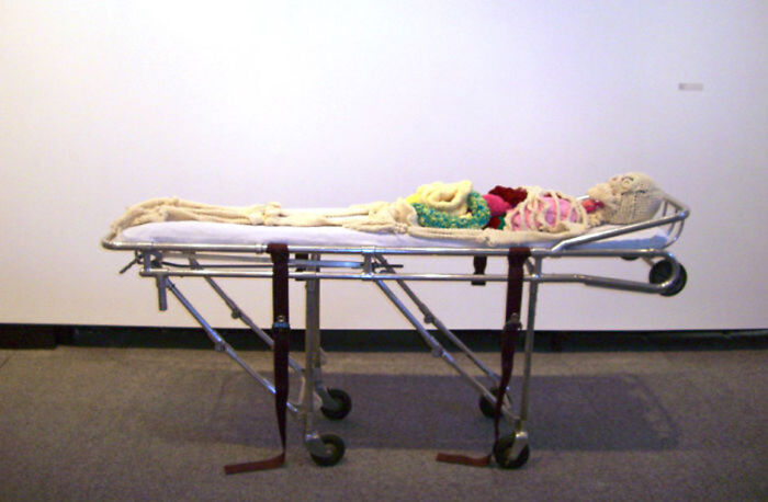 That Is The Life-Size Anatomically Right Skeleton With Detachable Organs Crocheted In 7 Months By Canadian Artist !