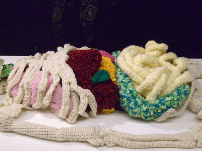That Is The Life-Size Anatomically Right Skeleton With Detachable Organs Crocheted In 7 Months By Canadian Artist !