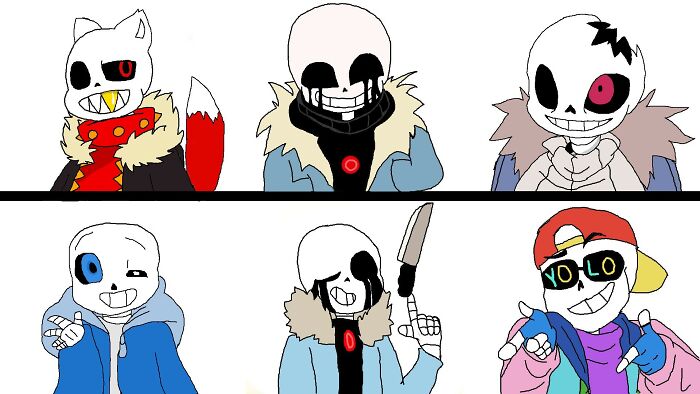 This Is Really Bad But It Was The Only Thing That Would Upload And I Am Kinda Proud Of It. This Is Something I Made For My Roleplay Friends Because Each Of The Characters Here Is The One We Would Mostly Roleplay As(I Am Classic Sans Or The One In Blue). Hope You Enjoy Lol
