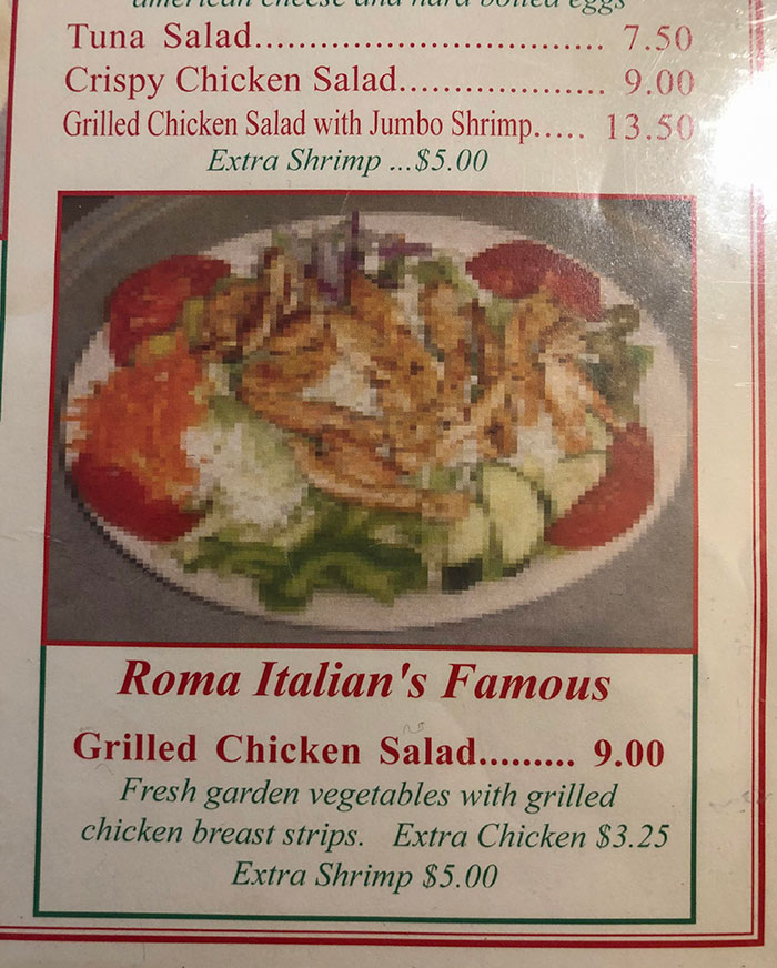 This Image Of Grilled Chicken Salad In This Menu