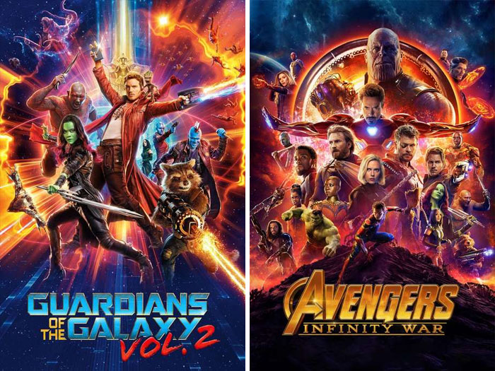 Guardians Of The Galaxy Vol. 2 (2017) vs. Avengers: Infinity War (2018)