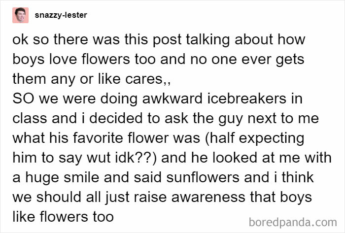 Boys Like Flowers, Too
