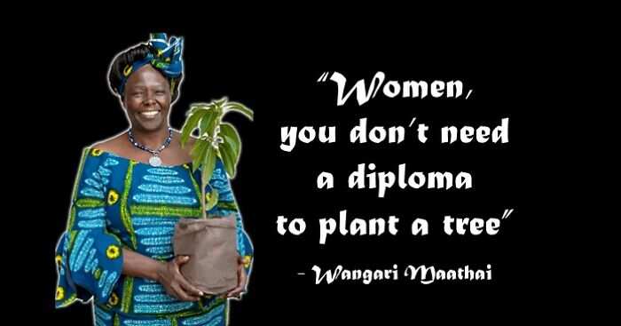 “Women, You Don’t Need A Diploma To Plant A Tree”–a Tribute To Wangari Maathai “Women, You Don’t Need A Diploma To Plant A Tree”–a Tribute To Wangari Maathai