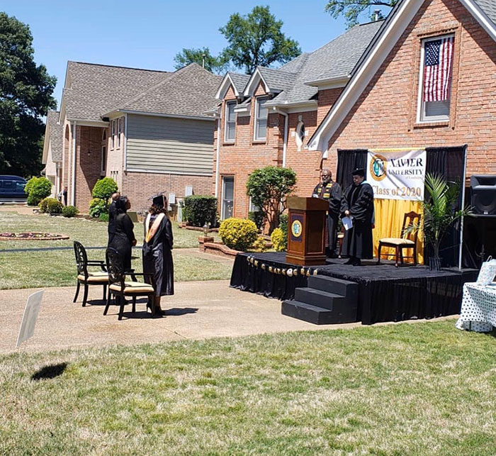 Dad Builds A Stage Right On His Driveway To Host College Graduation For His Daughter