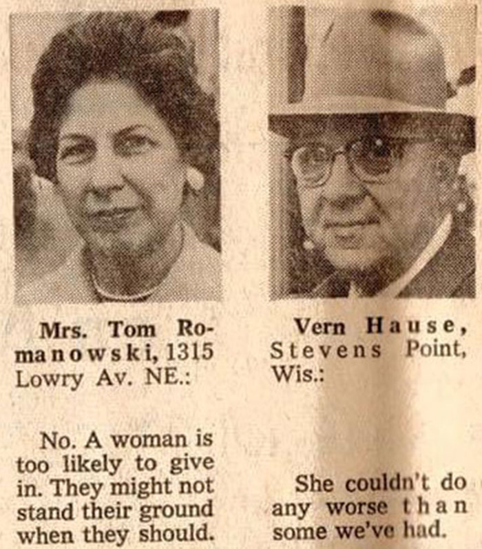 Someone Shares What People In 1963 Said To "Would A Woman Be A Good President?"