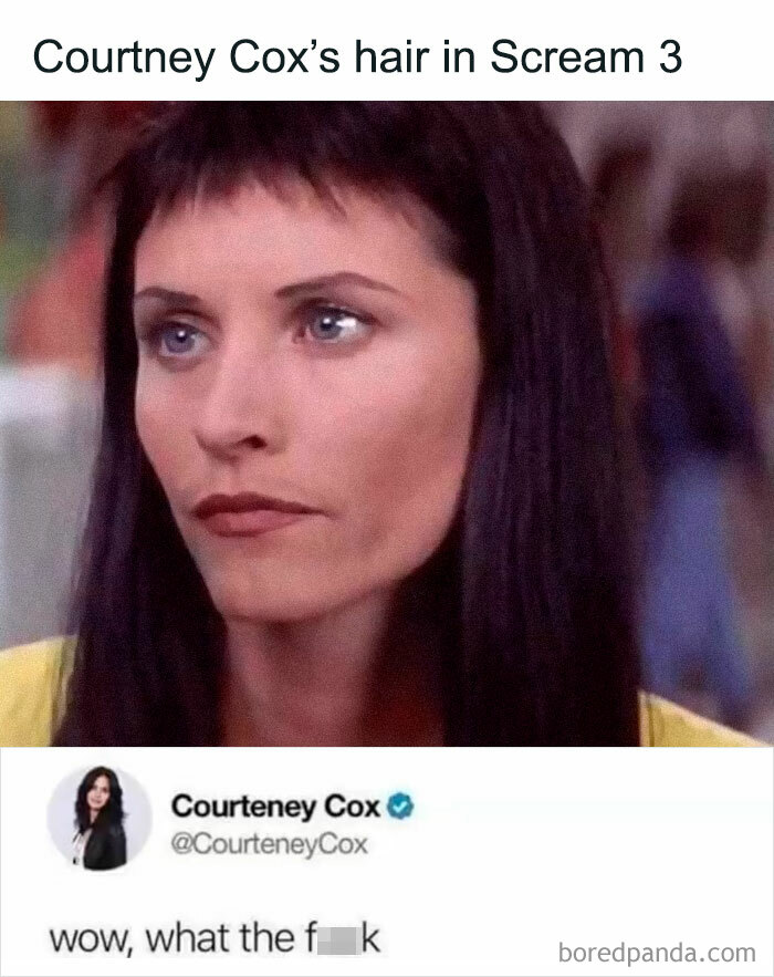 El peinado de Courteney Cox en Scream 3
